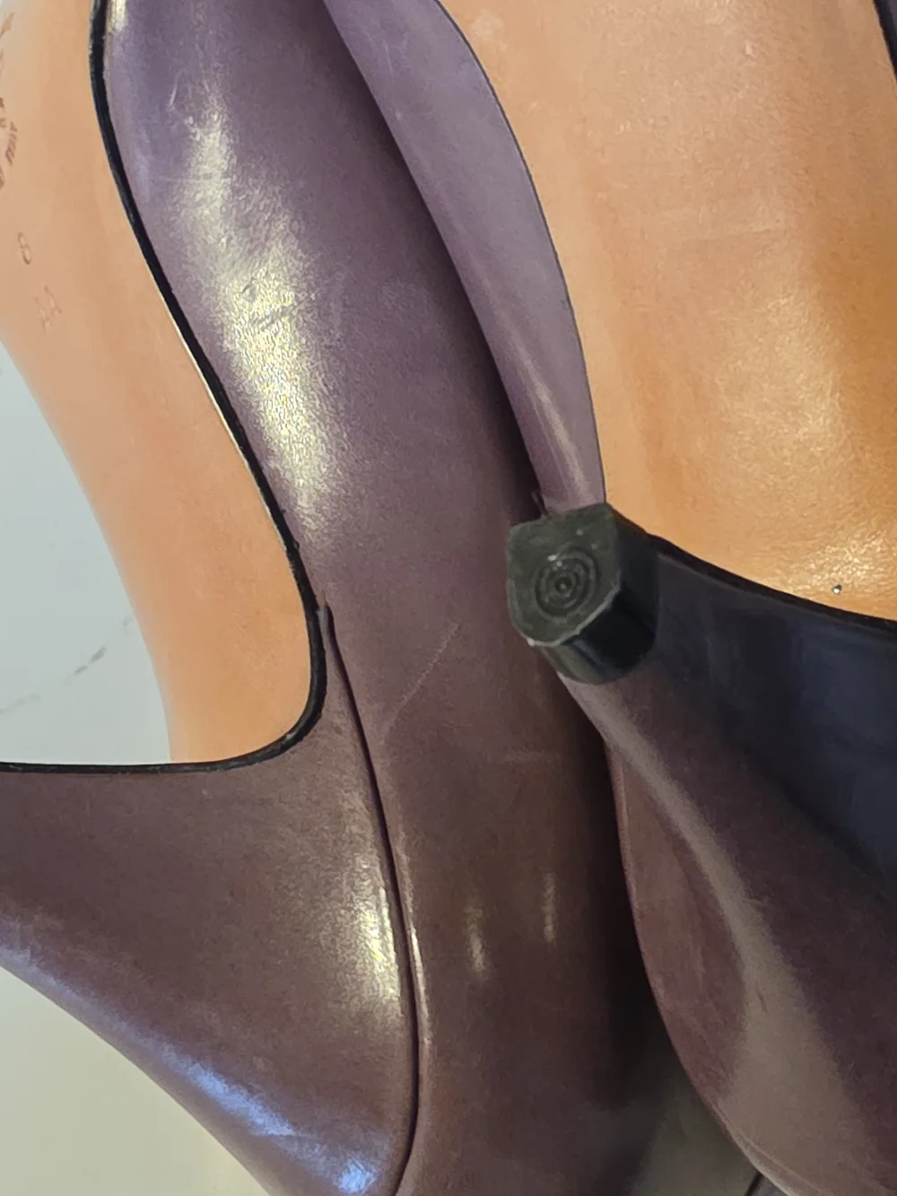 Vintage Amalfi Monica Mauve Pointed-Toe Mid Heel Leather Pumps - Picture 8 of 11